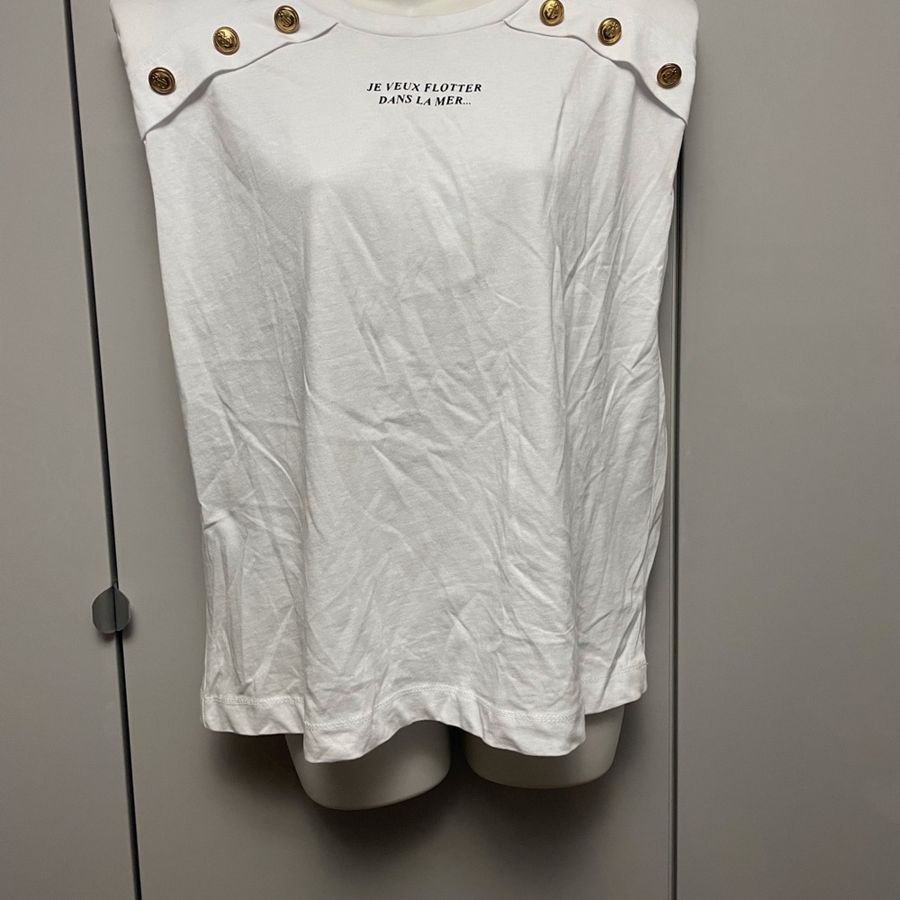 New Zara white top